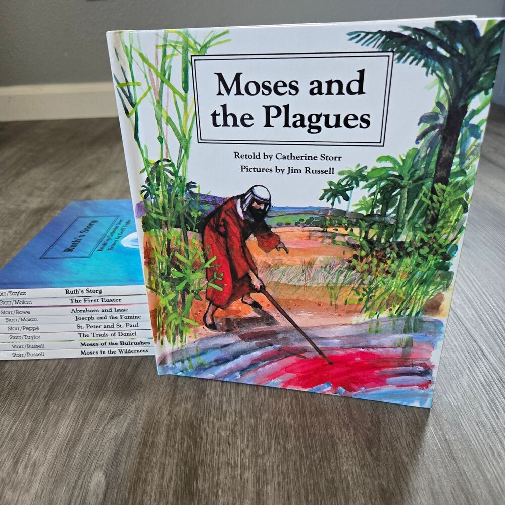 Vintage 1980s People of The Bible Children Books Lot 9 Storr Moses Daniel Ruth